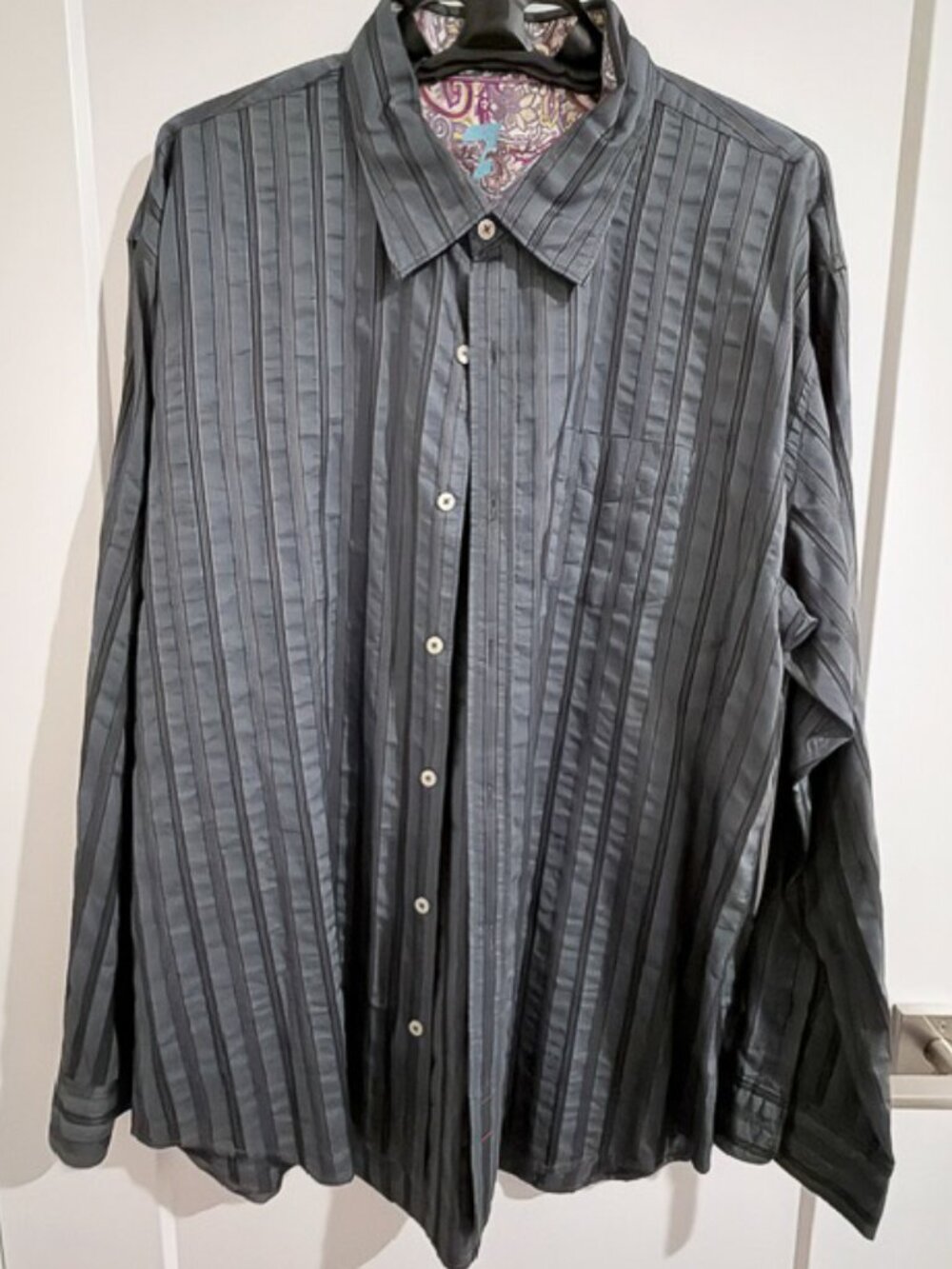 7 FOR ALL MANKIND - Stripped Dress Shirt for Men - Size XXL